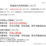 2022年3月7日～各施設の利用制限について